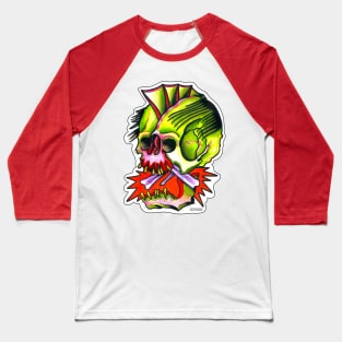 Crazy Skull Baseball T-Shirt